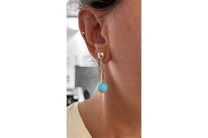 Orecchini Stiletto Bubble con pasta di turchese
