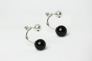 Collezione Bubble Accessori orecchini in argento con onice
