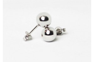 Silver sphere earrings