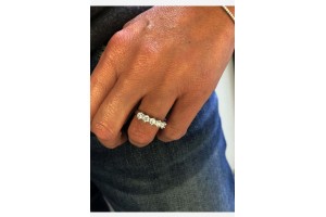 White gold eternity ring with diamonds